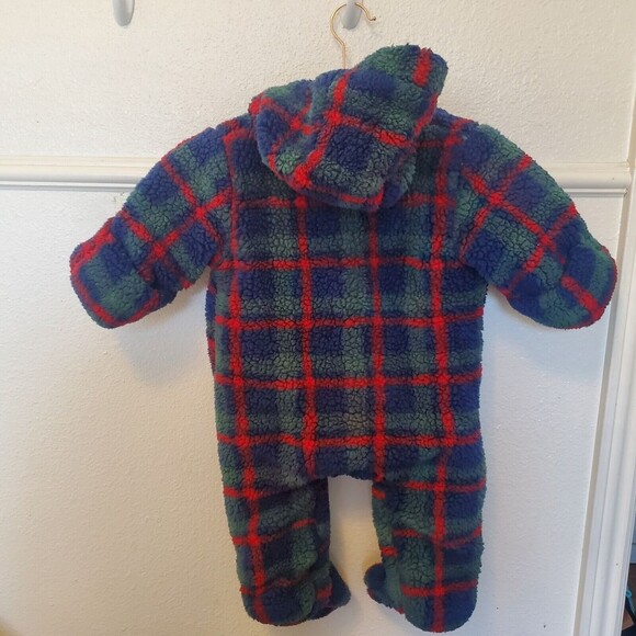 Little Me Toddler Baby Plaid Teddy Bear One Piece Sherpa Fleece Jumpsuit… - Picture 8 of 16